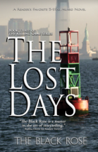 dusky color photograph of a bouy in the NY Harbor with highrisees buildings in the background
